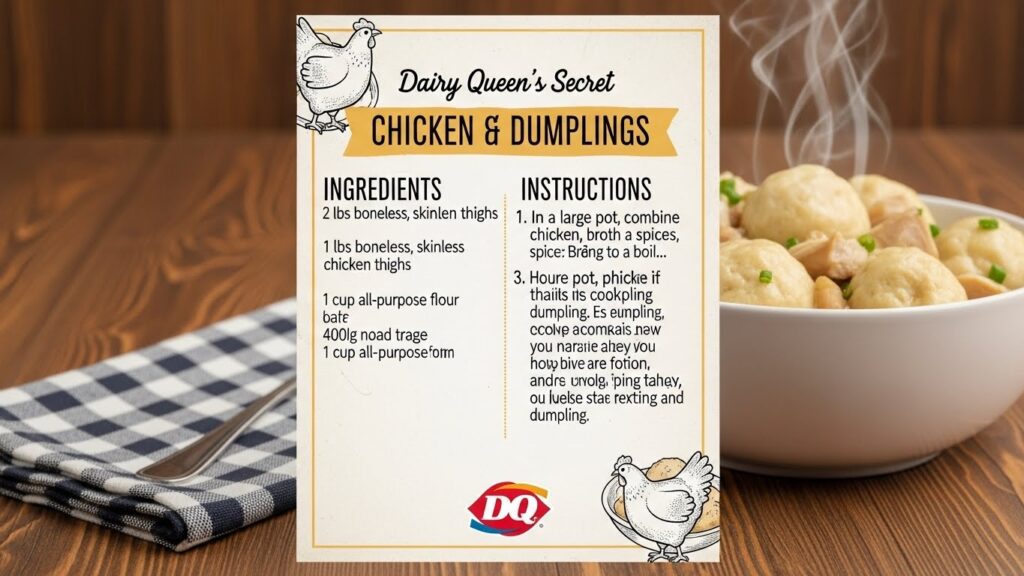 Dairy Queen Chicken and Dumplings Recipe